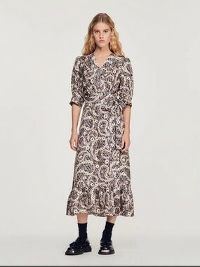Sandro | Dresses | Sandro Beige Naima Knit Midi Pearl Detail Dress Final  Price | Poshmark
